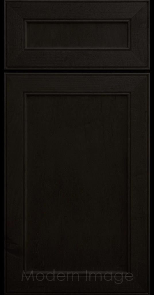 Stained Davis refined Shaker style kitchen cabinet in a Onyx stain by Modern Image AZ.